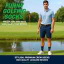 I'D RATHER BE CHASING Funny Mens Socks, Golf & Pickleball Gifts for Men, Golfers Unique Crew Sock, Golfing Gift Accessories (Black)