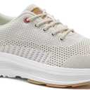 OrthoComfoot Women's Arch Support Orthopedic Walking Sneakers (Beige)