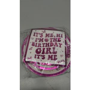 Pink I Tableware, 60 Pcs Music Birthday Decorations