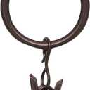 Kenney 5/8 In. To 3/4 In. Clip Curtain Ring, Brown (14-Pack) - 1 Each