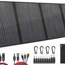 PPQ 100W Portable Solar Panel Kit 18V/6A,9lb Foldable Briefcase Solar Charger w/ 24% Efficiency,4 Cables & 16 Outputs for All Camping Power Station, RV Battery, Phones, IP67 Waterproof