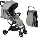 Lightweight Travel Stroller for Baby & Toddlers - Easy Fold & Compact Stroller with Canopy, Storage Basket, Multi-Position Recline & Convenient One-Hand Fold (Grey)