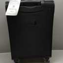 U.S. Traveler Rio Lightweight Softside Rolling Carry-on Suitcase, 4-Wheel Single, Black (22")