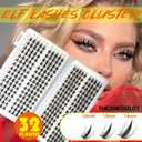 32 Pairs Manga Individual Lashes Extensions False Eyelashes DIY Lash Clusters 320pcs Spikey Clusters Lashes Fluffy Volume Eye Eyelashes Clusters by Bershnor