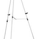 Quartet Easel, Aluminum, Lightweight, Telescoping, 66" Max. Height, Supports 25 lbs, Silver Finish (50E)