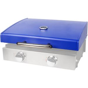 Hard Cover Hood with Temperature Gauge for Blackstone 22 inch Table Top Griddle, 5011 Griddle Hood for Blackstone 22" Grill, Blue