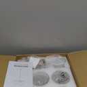 4-Light Brushed Nickel Dining Room Light Fixture, Modern Industrial Kitchen Chandelier Over Table, Adjustable Height Hanging Pendant Light for Kitchen Island, Entryway with Clear Glass Shade