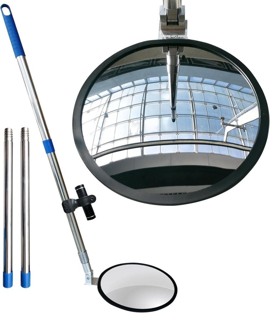 Portable Hand-Held Under Vehicle Search Mirror  Telescopic Inspection Mirror for Security Check Under Cars, Truck, Equipment, Over Shelves and Corners