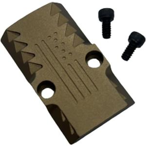 GOTICAL RMR Cover Plate for Glock 17 19 26 Cut Slides, Aluminum Black Finish (Design 3)