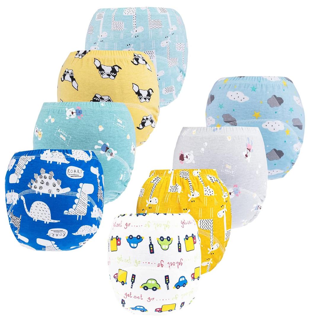 Potty Training Pants for Boys Girls, Learning Designs Training Underwear Pants (8 Packs, 3-5T)