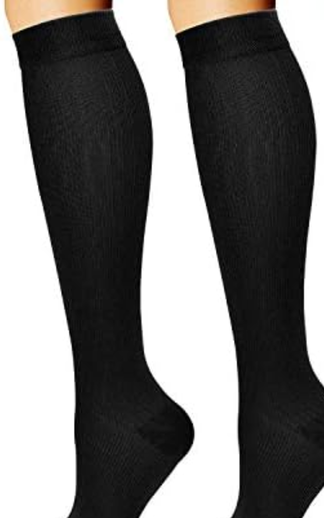 CHARMKING Compression Socks for Women & Men Circulation (Pair of 2) 15-20 mmHg is Best Support for Athletic Running Cycling L/XL