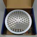 High Pressure Shower Head - Anti-Clogging Silicone Nozzles - 2.5 GPM Removable Restrictor - Easy to Clean Adjustable Replacement - easy to install with Plumbers Tape - 6 inch - Classic Chrome Finish