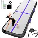 Inflatable Gymnastics Mat 10ft/13ft/16ft/20ft/ Air Tumbling Track Mats 4/8 inches Thick for Home Use/Training/Cheerleading/Yoga/Water with Pump