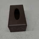 Antique PU Leather Tissue Box Holder Cover Rectangular Napkin Case Dispenser,Home Office Car Tissue Holder with Magnetic Bottom,Facial Tissue Organizer (Retro)