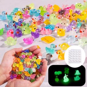 120pcs Tiny Resin Animals Figures to Hide Mini Resin Animals Bulk for Miniature Fairy Garden Accessories Micro Landscape Aquarium Potted Decoration