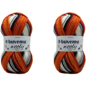 Wooly Soft Fluffy Bulky Weight #5 Wool Blended Fast Knitting Crocheting Yarn, 25% Wool 75% Acrylic, 100 Gram (3.53 Ounces) 109 Yards (100 Meters) (No.13) (2 Skeins) Wooly Soft Fluffy Bulky Weight #5 Wool Blended Fast Knitting Crocheting Yarn, 25% Wool 75% Acrylic, 100 Gram (3.53 Ounces) 109 Yards (100 Meters) (No.13) (2 Skeins)