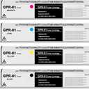 GPR-61 GPR61 High Yield Toner Cartridge GPR 61 GPR-61 Black Cyan Magenta Yellow Toner Cartridge Replacement for Canon Imagerunner Advance DX C5840i C5850i C5860i C5870i Series Printer