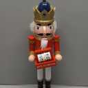 Christmas Nutcracker Decorations Nutcracker Figure 15 Inch Wooden Nutcrackers Collectible Ornament Nutcracker Soldier for Table Desktop Home Christmas Decor Xmas Indoor Decor Countdown