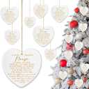 16 Pcs Nurse Appreciation Ceramic Ornaments, Thank You Keepsakes with Flannel Gift Bags, Nurses Day Nurses Week Gifts for Women Rn CNA Np, Hanging Decor for Office & Home (Heart)