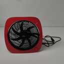 Comfort Zone 10-Inch Table Fan with 3 Speeds, 180 Adjustable Head & Tilt  Quiet Desk Fan for Home, Bedroom, or Office, Red