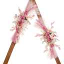 Wedding Arch Flowers, Artificial Flowers for Decoration, Large Flower Swag for Boho Styles Wedding Ceremony Floral Decor - Pack of 2 (Pink Pampas)
