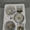 KoKo&Yukina Nickel 2 Light Vanity Light Fixtures Mid Century Modern Bathroom Vanity Light Globe Sconce with Clear Glass for Bathroom Bedroom (1 Pack)