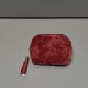 Small Travel Jewelry Case, Velvet Jewelry Pouch with Tassel Zipper, Portable Jewelry Organizer for Rings Earrings Bracelets, Anti-Scratch Jewelry Storage for Travel & Daily Use (Burgundy Red)