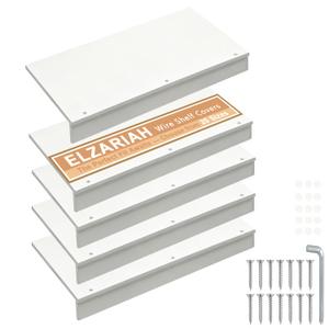 Wire Shelf Covers, Wire Rack Covers for Pantry 28"Wx12"D Wooden 5pcs White