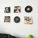ROYALITA 4 Pack Clear Acrylic Shelves Vinyl Record Holders Wall Mount, 12 Inch Floating Vinyl Holder for Album Record/Nail Polish Display & Wall Decor