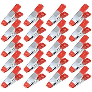 20 Pcs 2" inch Metal Spring Clamps, Heavy Duty Spring Metal Clips Clamps, Tent Clips with Rubber Tips for Woodworking Camping Home Improvement Photography Projects