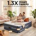 Queen Air Mattress with Built-in Pump-18 Elevated, Horizontal I-Beam Support 800 LBS, Airtight PVC Bonding, Rapid 3-Min Inflation Blow up Mattress with Carry Bag for Home Guests Camping