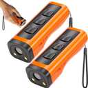 2 Pack Dog Bark Deterrent Devices, Rechargeable Anti-Barking Device for Dogs, 50ft Long-Range Ultrasonic, Correct Your Dog's Bad Behavior at the Push of a Button,Suitable for Small, Medium, Large Dogs