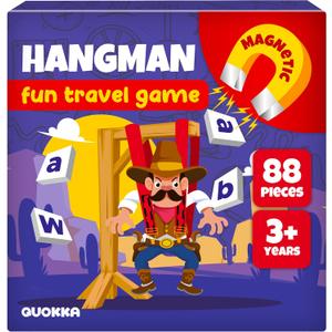 QUOKKA Magnet Game for Kids 3-5 - Hangman Game Kids Ages 4-8 - Travel I Road Trip I Plane I Car Ride - Magnetic Toddler Travel Toys