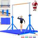 Marfula Gymnastic Bar For Kid and Teenage of 3-25, 5Ft/8 FT Base Length 4Ft Width 5Ft Adjust Height, Gymnastic Kip Bar For Gymnast, Gymnastic Training Equipment For Professional Training Home Club Use