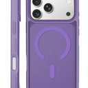 ZOYTONE Magnetic for iPhone 17 Pro Case, Compatible with MagSafe, Threaded Border Non-Slip, 4 Cornered Pro Drop Protection, Alloy Camera Frame, Mil-Grade Drop Tested, Shockproof Phone Case, Purple