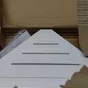 BEKVEM HDPE Shower Foot Rest 14in, Waterproof Shower Stool for Inside Shower, Corner Shower Seat Chair for Shaving Legs in Bathroom, Shower Bench Table with Storage Shelf for Small Space, White