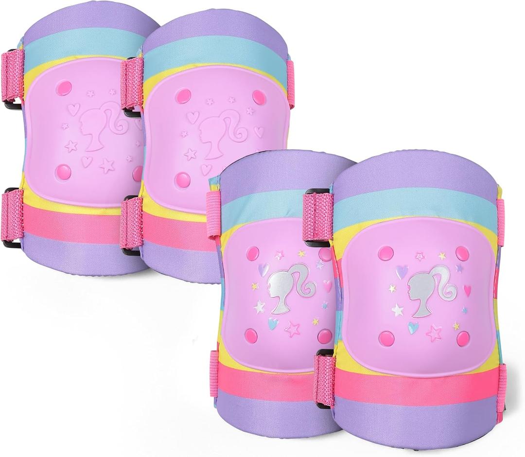 Elbow and Knee Pads for Kids, Protective and Comfortable Outdoor Gear Set for Ages 3+ with Adjustable Velcro Straps, Shock Absorption, Bike Knee Pads for Boys and Girls,  Age Range Youth