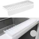 Silicone Sink Edge Protectors - Multifunction Accessories, Splash Guard & Draining Mat for Kitchen, Bathroom Sink, Steel, Granite, Quartz Countertops (Transparent, 4 * 14in)