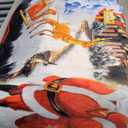 kxry Area Rugs 2X3 Feet, Merry Christmas Soft Machine Washable Area Rugs Santa Claus Deer Christmas Tree Snowman Non Slip Foldable Floor Carpet for Living Room Bedroom Dining Room Dorms