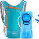 KUYOU Running Hydration Vest - Lightweight Insulated Hydration Backpack with 2L Water Bladder, Adjustable Chest Straps and Reflective Water Backpack for Running Marathon Race Hiking Cycling