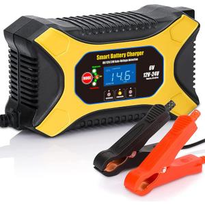 Katbo car Battery Charger, 12V trickle Charger and maintainer 6Amp 24V 6V Full Automatic Charger & Maintainer for Car Motorcycle AGM Lead Acid Batteries Katbo car Battery Charger, 12V trickle Charger and maintainer 6Amp 24V 6V Full Automatic Charger & Maintainer for Car Motorcycle AGM Lead Acid Batteries