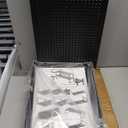 Expandable Adjustable Stackable Kitchen Organizer, Spice Rack,Metal Pantry Storage Shelves Racks,Counter Shelf for Cabinets, Countertop, Cupboard (2 Packs/Large/Black) (10.24"D x 16.6"~26.5"W x 6.1"/7.5"H)