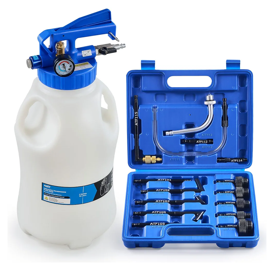 Orion Motor Tech Oil Extractor Pump and Dispenser Tool Kit, 10L Pneumatic Transmission Fluid Bleeder Set, 2.6gal 2 Way Vacuum Fluid Evacuator and Filler Oil Change Kit 15 ATF Refill Adapters 3 Hoses Orion Motor Tech Oil Extractor Pump and Dispenser Tool Kit, 10L Pneumatic Transmission Fluid Bleeder Set, 2.6gal 2 Way Vacuum Fluid Evacuator and Filler Oil Change Kit 15 ATF Refill Adapters 3 Hoses