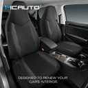PIC AUTO Car Seat Covers - High Back Front Sports Carbon Fiber & Mesh Design Seat Covers, Automotive Seat Covers, Universal Fit for Most Cars, Airbag Compatible (Black)