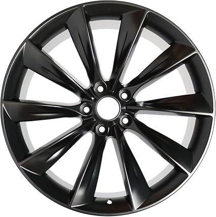 New Single 20x9.5 Inch 20” 20 Inch Premium Aluminum Alloy Wheel Rims Fit for Tesla Model Y 2020 2021 2022 2023 2024, OEM Direct Fit Replacement Rim, Matte Black