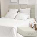 12 Piece Linen Fabric Peel and Stick Headboard, Upholstered Wall Mounted Headboard for Twin, 3D Anti-Collision Soundproof Self-Adhesive Wall Panel for Bedroom 23.62" x 9.84" (Khaki)