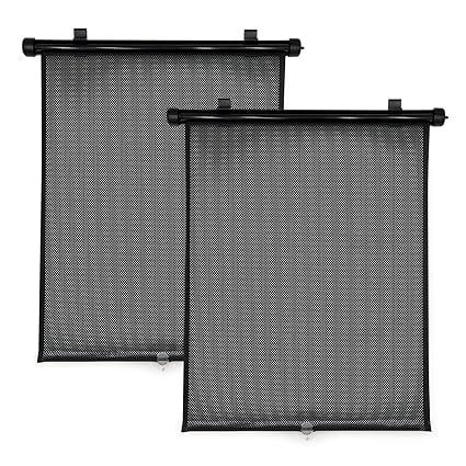 Travel Bug 2-Pack Roller Shades for Cars, Trucks, Vans, SUVs, Sun Protection for Baby
