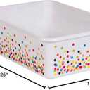 Teacher Created Resources Confetti Large Plastic Storage Bins - 6 pack (TCR32242)