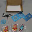 11 Pieces Robot Birthday Cake Toppers Gear Cake Cupcake Decorations Robot Themed Birthday Party Decorations Figurine for Party Favors Supplies