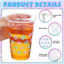 Havawish 100 Pcs Blue Winter Snowflake Plastic Cups 16 oz Disposable Clear Cups Coquette Bow Snowflake Theme Decorations for Birthday Baby Bridal Shower Wedding Xmas Winter Holiday Party Supplies